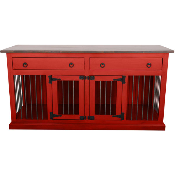 View of Tucker Murphy Pet™ Traditional Pet Crate Credenza with Drawers | Wayfair